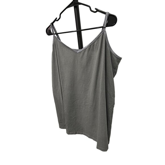Boutique Plus Size Gray Tank Top With Spaghetti Straps Sz 2X - Picture 3 of 7